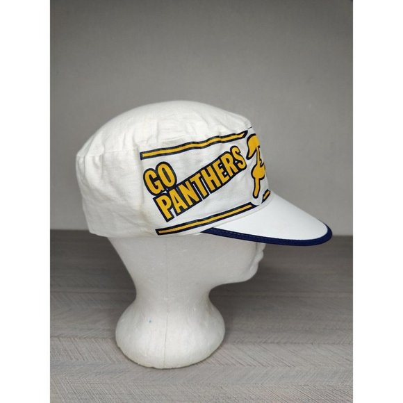 Vintage 80s Pitt Panthers Pittsburgh Painters Cap Hat AJD Size M-L USA Made - Picture 8 of 11